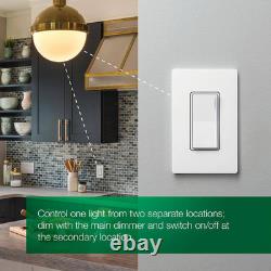 Sunnata Touch Dimmer Switch WithWallplate, for LED Bulbs, 150With3 Way or Multi Loca