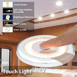 THALASSA 12V RV Ceiling LED Light with Dimmer Switch DC 3W 2800K Warm White, S