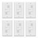 Topgreener Digital Dimmer Light Switch For 200w Dimmable Led/cfl Lights, 6 Pack