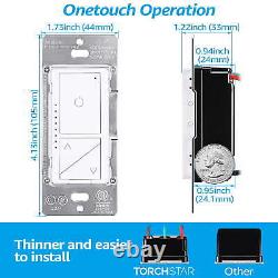 TORCHSTAR 3-Way Dimmer Switch Set Pack of 8 Enhance Lighting