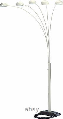 Tall 5 Adjustable Arm Arch Arching Dimmer Switch White Floor Lamp Light 84''H
