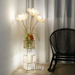 Tall Floor Lamps 3 Blossom Head Metal Rattan Light LED Wedding Home Decoration