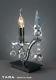Tara Crystal Table Lamp 1 Light Black Chrome With Dimmer Switch On The Base