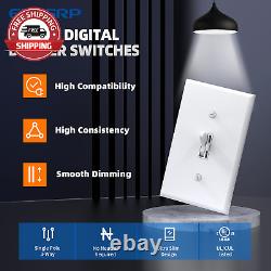 Toggle Dimmer Switch for Dimmable LED, CFL and Incandescent Light Lamp Bulbs, Si