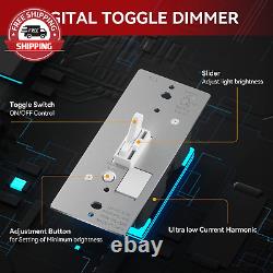 Toggle Dimmer Switch for Dimmable LED Light/Cfl/Incandescent 600 Watt Max, Singl