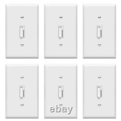 Toggle Dimmer Switch for LED, CFL, Incandescent White Single Pole/ 3-Way