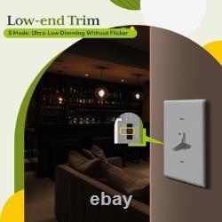 Toggle Dimmer Switch for LED, CFL, Incandescent White Single Pole/ 3-Way