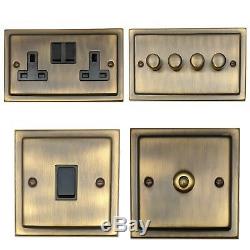 Trimline Antique Bronze TABB Light Switches, Plug Sockets, Dimmers, Cooker, TV