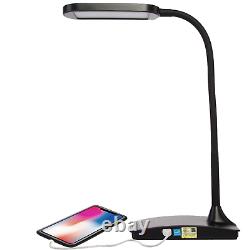 Tw Lighting -40bk The Ivy Led Desk Lamp With Usb Port, 3-way Touch Switch, Black