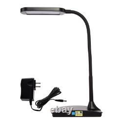 Tw Lighting -40bk The Ivy Led Desk Lamp With Usb Port, 3-way Touch Switch, Black