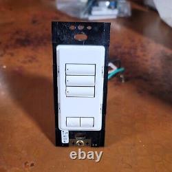 USED LUTRON RRD-W3BRL-WH 3B SWITCH WithRAISE/LOWER WALL KEYPAD WHT
