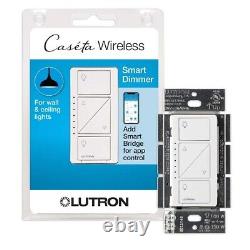 Ultimate Wireless Caseta Dimmer Switch for Wall and Ceiling Lights White