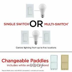 UltraPro White Z-Wave Plus Smart Light Dimmer Switch, in-Wall Paddles, 4 Pack