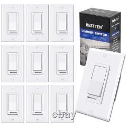 Universal 10 Count Dimmer Switches 120V LED CFL Incandescent Memory Function