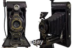 Upcycled Vintage Antique Folding Kodac Camera Tripod Lamp Light / Dimmer Switch