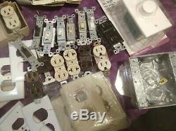 VINTAGE Modern LOT IVORY WHITE SWITCH PLATE OUTLET COVERS Outlets Lights Dimmer
