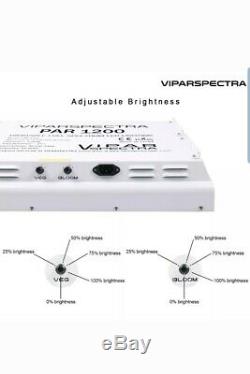 VIPARSPECTRA PAR1200 1200W LED Grow Light 12-Band Dimmable 2 Dimmer Switches