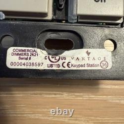 Vantage Light Control 8-Button Keypad Square Touch Nickel Trim Faceplate Panel