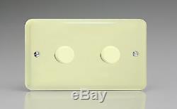Varilight 2-Gang 2-Way Push-On/Off Rotary LED Dimmer Light Switch 2 x 20-300W m
