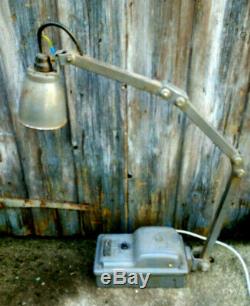 Vintage Industrial Desk Lamp Light MEMLITE MEMLO Transformer Unit Dimmer Switch