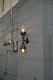 Vintage Industrial Double Glass Wall Sconce Lamp Light, Dimmer Switch Compatible
