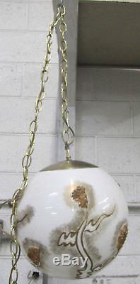 Vintage Mid Century 12 Globe Orb Swag Ceiling Light withDimmer Switch