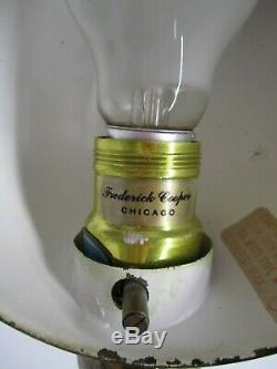 Vtg Frederick Cooper Brass Floor Lamp Pharmacy Light Adjustable With Dimmer Switch