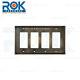 Wall Light Switch Plate Rocker Cover Tradition Brushed Oil-rubbed Bronze 4 Gang