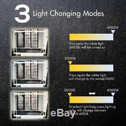 Wall Mounted Bathroom Mirror 3X Magnifying Backlit Dimmer LED Light Touch Switch