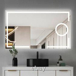 Wall Mounted Bathroom Mirror 5X Magnifying Backlit Dimmer LED Light Touch Switch