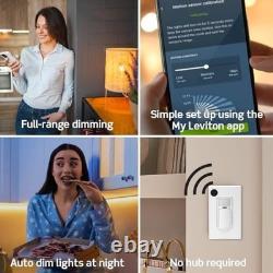Wi-Fi Motion Sensing Dimmer Switch White Single Pole 3-Way Voice Control App
