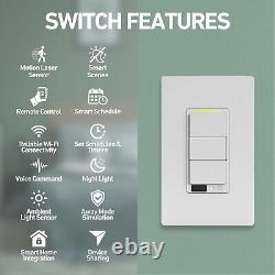 Wi-Fi Security Dimmer Smart Light Switch, Motion Sensor Light Switch, Motion