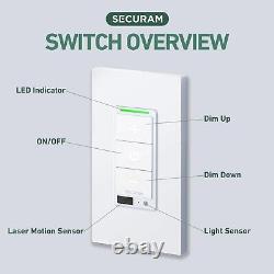 Wi-Fi Security Dimmer Smart Light Switch, Motion Sensor Light Switch, Motion