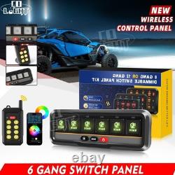 Wireless RGB 6/8 Gang Switch Panel Led Toggle Touch Switch Circuit Box Dimmer