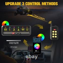 Wireless RGB 6/8 Gang Switch Panel Led Toggle Touch Switch Circuit Box Dimmer