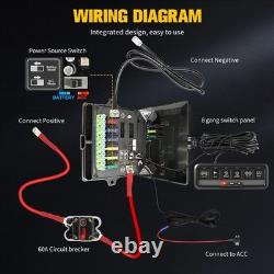 Wireless RGB 6/8 Gang Switch Panel Led Toggle Touch Switch Circuit Box Dimmer