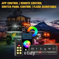 Wireless RGB 6/8 Gang Switch Panel Led Toggle Touch Switch Circuit Box Dimmer