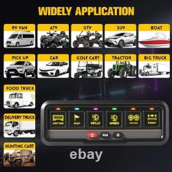 Wireless RGB 6/8 Gang Switch Panel Led Toggle Touch Switch Circuit Box Dimmer