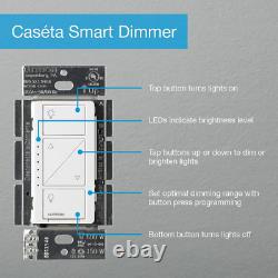 Wireless Smart Lighting Dimmer Switch (2 Count) Starter Kit with Smart Bridge