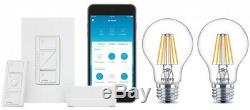Wireless Smart Lighting Dimmer Switch Start Kit LED Light Bulbs Warm Glow Effect