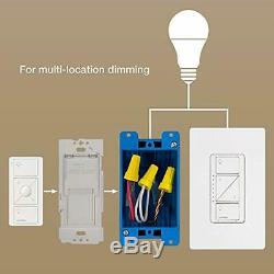 Wireless Smart Lighting Dimmer Switch Starter Kit Plus Wallplate Bracket New