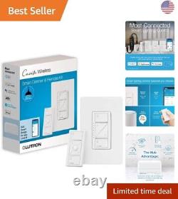 Wireless Smart Lighting Dimmer Switch with Remote Control Modern White