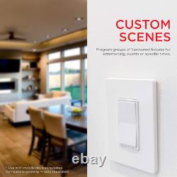 Z-Wave Smart Rocker Light Dimmer with Quickfit and Simplewire, 3-Way Ready, Comp