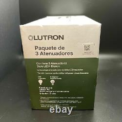 (lot Of 13) Lutron 3 Pack White Dalia Led+ Dimmers Rcl-153pnl-wh-3