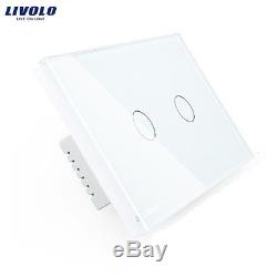 1-10 Pcs Livolo Led Light Touch Gradateur Interrupteur À Distance Ac110250v 1gang 2gang 3gang