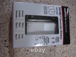 1- Variateur Cooper Lighting DAL06P-C1 Devine Decor 600w Unipolaire ou 3 voies Blanc
