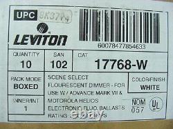 10 Interrupteurs Préréglés Micro Dimmer Fluorescent ON/OFF Scene Blanc Leviton 17768-W