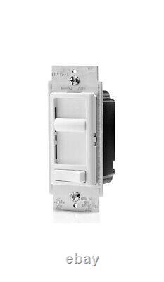 (10) Leviton 6674-10W Variateur SureSlide pour ampoules incandescentes, CFL et LED Blanc