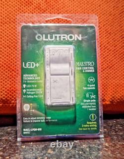 10 PACK Lutron MACL-LFQH-WH Maestro Contrôle de ventilateur et gradateur de lumière NEUF