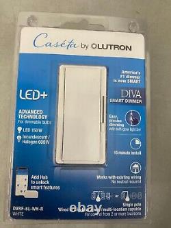 10 PCS Caseta Lutron DIVA SMART DIMMER DVRF-6L-WH-R LED+ Technologie Avancée